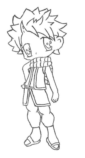 Natsu boyama sayfası,  coloring page, Natsu Kawaii, 