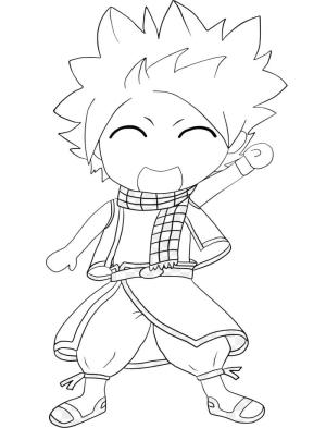 Natsu boyama sayfası,  coloring page, Chibi Natsu Komik, 