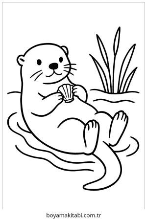 Nehir boyama sayfası – yaratıcılığı geliştirir, keyifli zaman