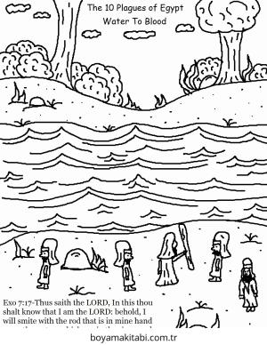 Nehir boyama sayfası – sevimli karakter, sanatsal çalışma