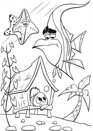 Nemo boyama sayfası,  coloring page, Hüzünlü Nem, 