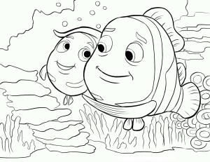 Nemo boyama sayfası,  coloring page, Nemo çifti, 