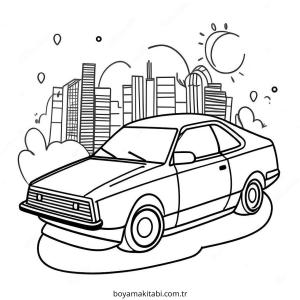 Neon boyama sayfası – kolay boyama, eğitici aktivite