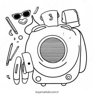 Neon boyama sayfası – el becerilerini geliştirir, boyama çalışması