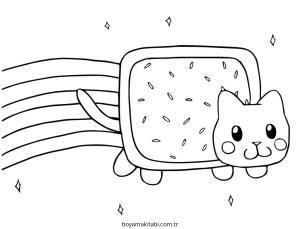 Neon boyama sayfası – sevimli karakter, sanatsal çalışma