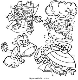 Neon boyama sayfası – basit çizim, kolay boyama