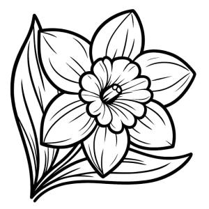 Nergis boyama sayfası,  coloring page, Güzel Nergis Çiçeği, 