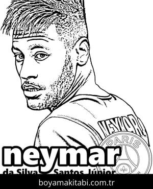 Neymar boyama sayfası – çocuk aktivitesi, PDF indir
