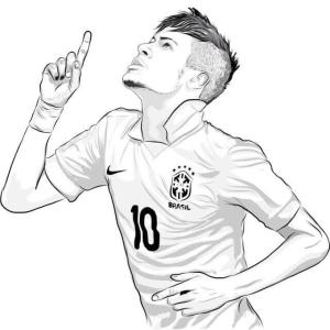 Neymar boyama sayfası,  coloring page, Neymar Parmağını Cennete Kaldırdı, 