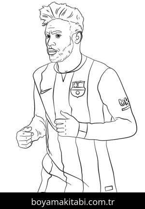 Neymar boyama sayfası – evde etkinlik, ücretsiz yazdır