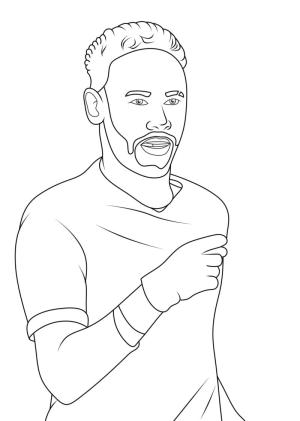 Neymar boyama sayfası,  coloring page, Neymar’ı serbest bırakın, 