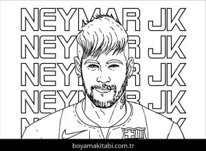 Neymar boyama sayfası – evde etkinlik, ücretsiz yazdır