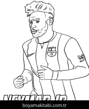 Neymar boyama sayfası – çocuklar için, çizgi film temalı