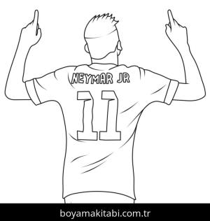 Neymar boyama sayfası – okul öncesi, evde etkinlik