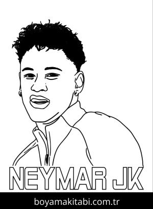 Neymar boyama sayfası – keyifli zaman, renkli çizimler