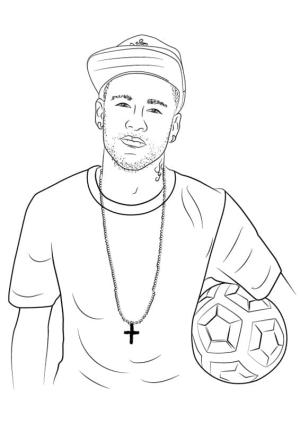 Neymar boyama sayfası,  coloring page, Çocuklar İçin Neymar, 