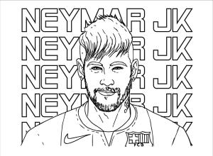 Neymar boyama sayfası,  coloring page, Yazdırılabilir Neymar, 