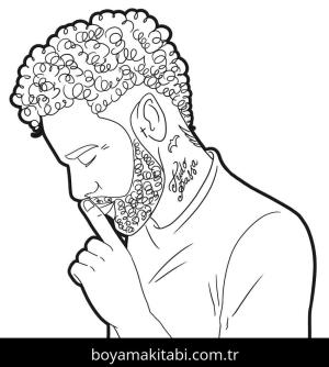 Neymar boyama sayfası – keyifli zaman, renkli çizimler