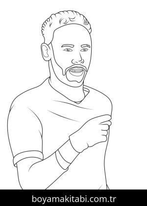 Neymar boyama sayfası – eğitici aktivite, yaratıcılık