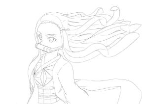 Nezuko boyama sayfası,  coloring page, Demon Slayer’da Nezuko’yu çizin, 