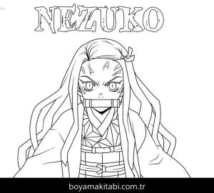 Nezuko boyama sayfası – yaratıcılık, eğlenceli etkinlik
