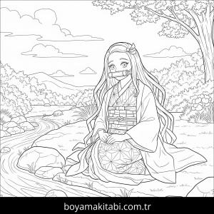Nezuko boyama sayfası 48391,  coloring page, 
