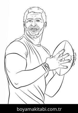 NFL boyama sayfası – PDF indir, sevimli karakter