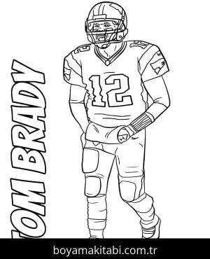 NFL boyama sayfası – çocuklar için, çizgi film temalı