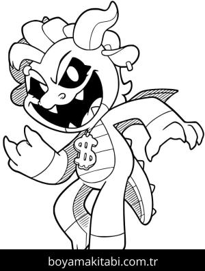 Nightmare Critters boyama sayfası – boyama etkinliği, çocuk aktivitesi