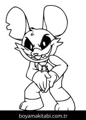 Nightmare Critters boyama sayfası – keyifli zaman, renkli çizimler