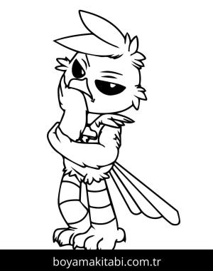 Nightmare Critters boyama sayfası – basit çizim, kolay boyama