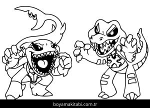 Nightmare Critters boyama sayfası – okul öncesi, evde etkinlik