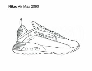 Nike boyama sayfası,  coloring page, Nike Air Max 2090, 