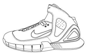 Nike boyama sayfası,  coloring page, Nike ayakkabı ücretsiz tasarımı, 