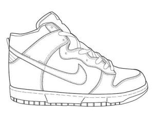 Nike boyama sayfası,  coloring page, Nike erkek özel ayakkabıları, 