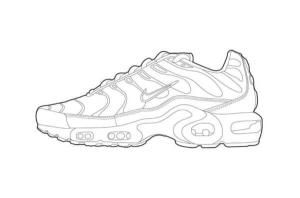 Nike boyama sayfası,  coloring page, Nike ayakkabı bedava fikri, 