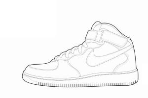 Nike boyama sayfası,  coloring page, canlı, çerçeveli, çizgi