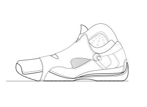Nike boyama sayfası,  coloring page, yuvarlak hatlı, harika, yuvarlak hatlı