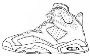 Nike boyama sayfası,  coloring page, Nike Jordan 4, 