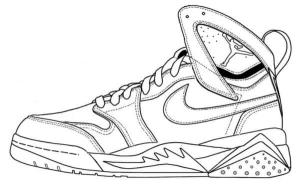 Nike boyama sayfası,  coloring page, detaylı, modern, kreatif
