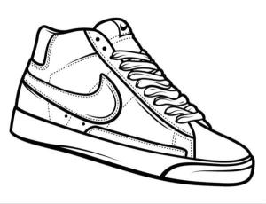 Nike boyama sayfası,  coloring page, Nike ayakkabı grafiği, 