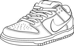 Nike boyama sayfası,  coloring page, Nike Air Force 1, 