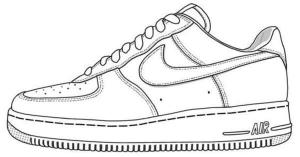 Nike boyama sayfası,  coloring page, Nike Air Force 1 çok güzel, 