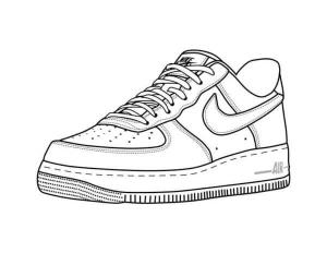 Nike boyama sayfası,  coloring page, Nike’ın en ünlü ayakkabı serisi Air Force 1’dir, 