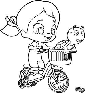 Niloya boyama sayfası,  coloring page, Niloya Kaplumbağalarla Bisiklete Binme, 