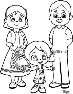 Niloya boyama sayfası,  coloring page, Ebeveynler Ve Niloya, 