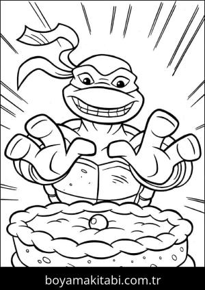 Ninja Kaplumbağalar boyama sayfası – keyifli zaman, renkli çizimler