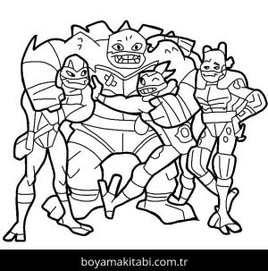 Ninja Kaplumbağalar boyama sayfası – ücretsiz yazdır, boyama etkinliği