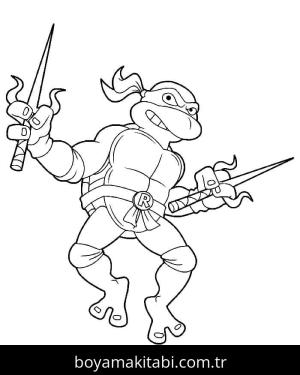 Ninja Kaplumbağalar boyama sayfası – yaratıcılığı geliştirir, keyifli zaman