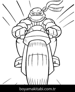Ninja Kaplumbağalar boyama sayfası – sevimli karakter, sanatsal çalışma